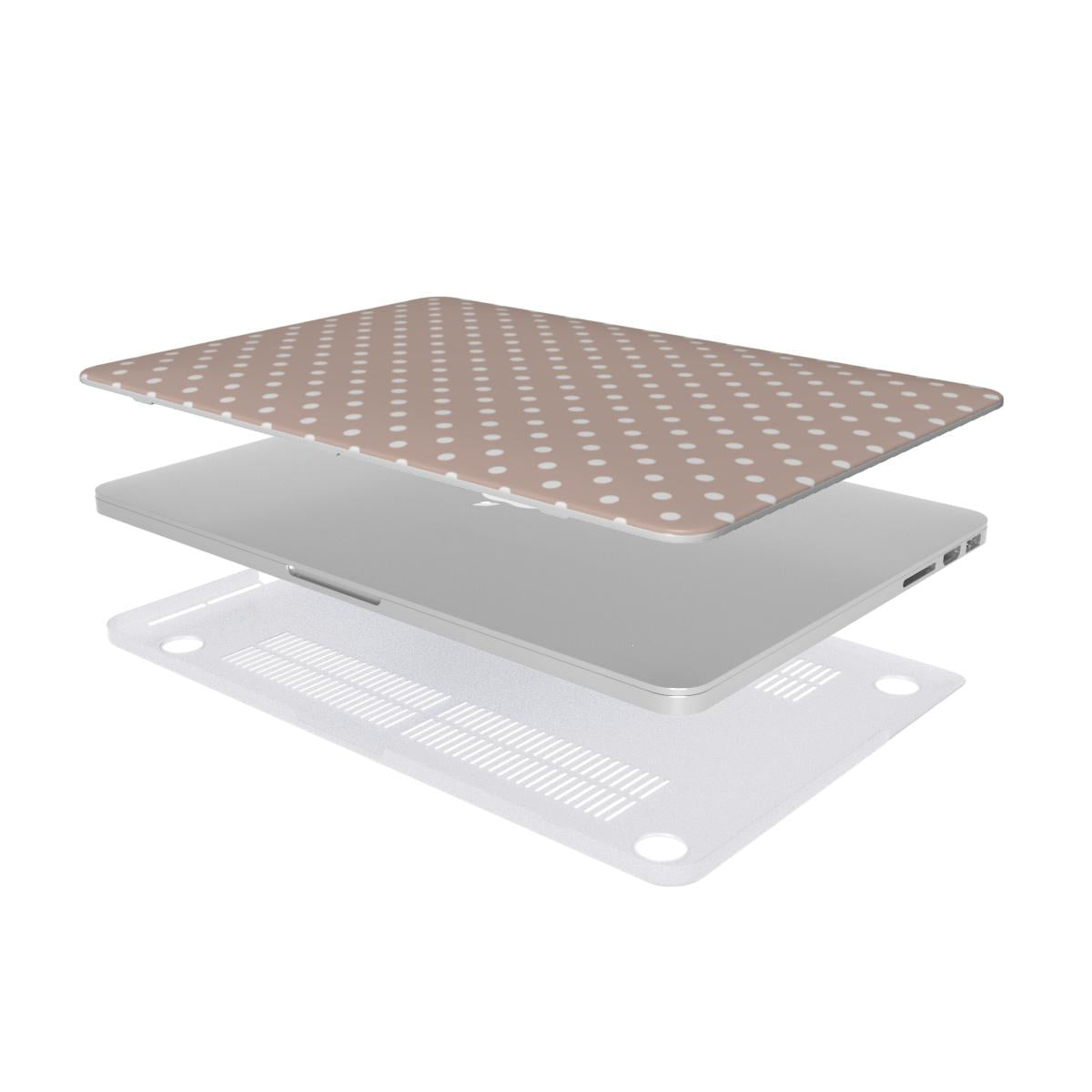 Nude polka dot MacBook Case