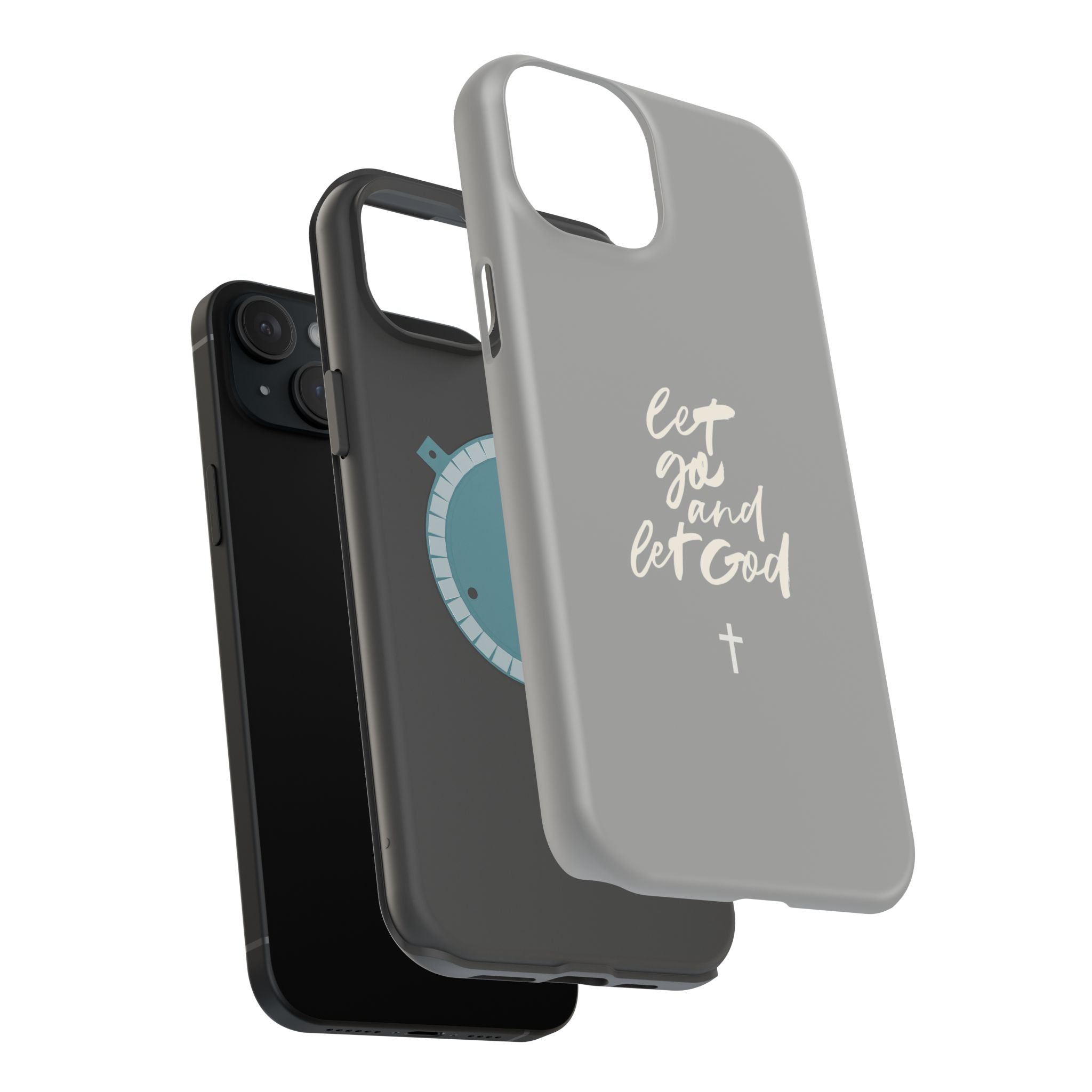Let Go and Let God Grey iPhone Case