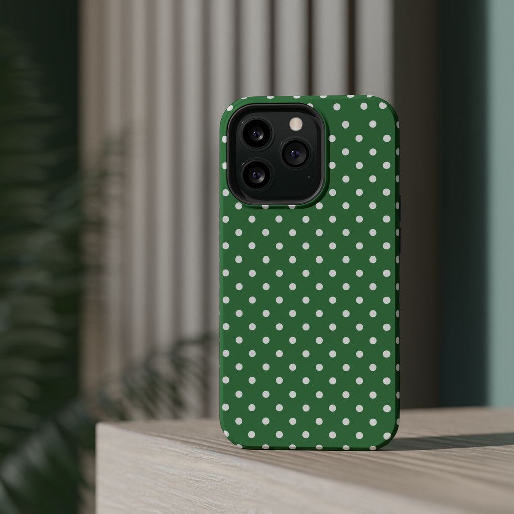 Green Polka Dot iPhone Case