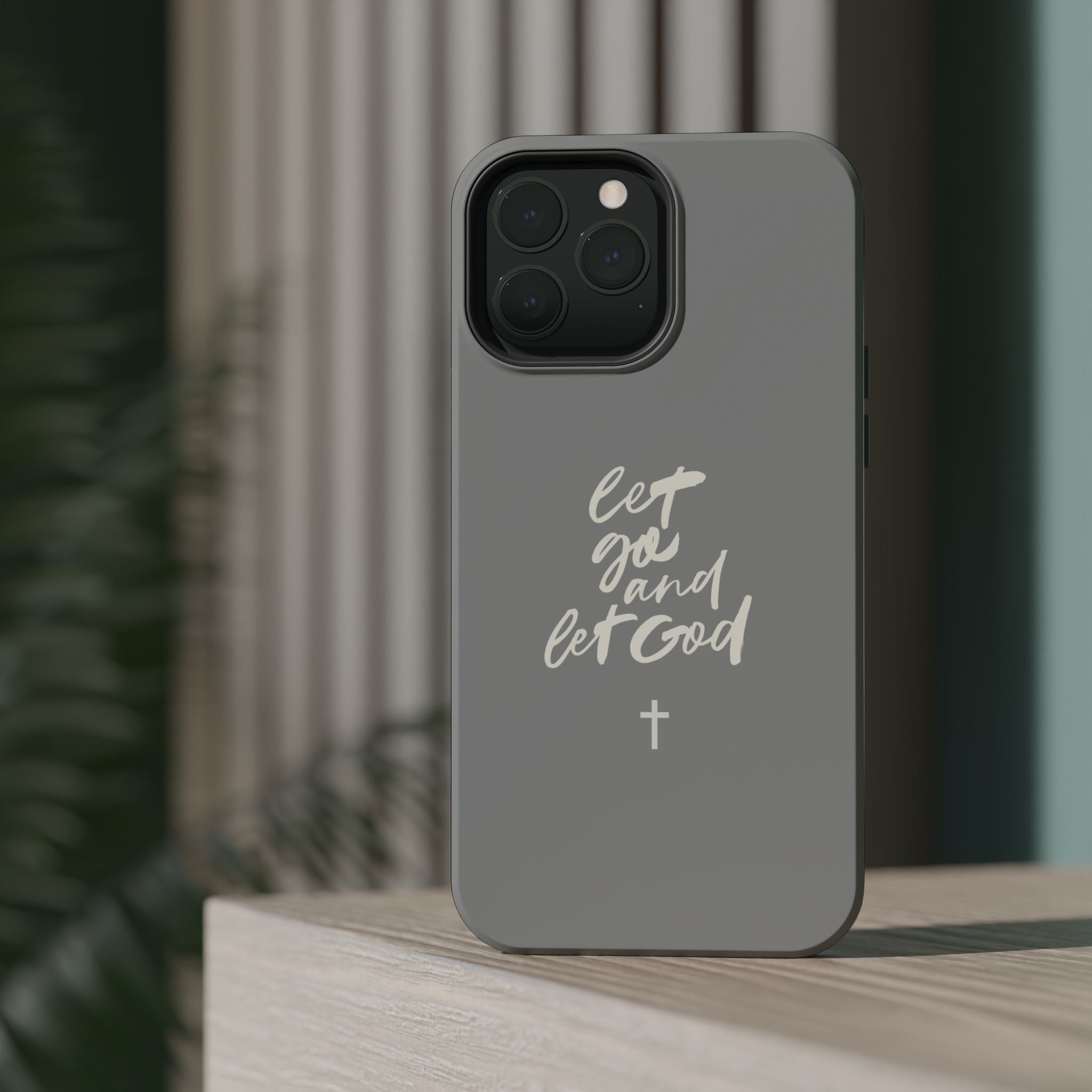 Let Go and Let God Grey iPhone Case