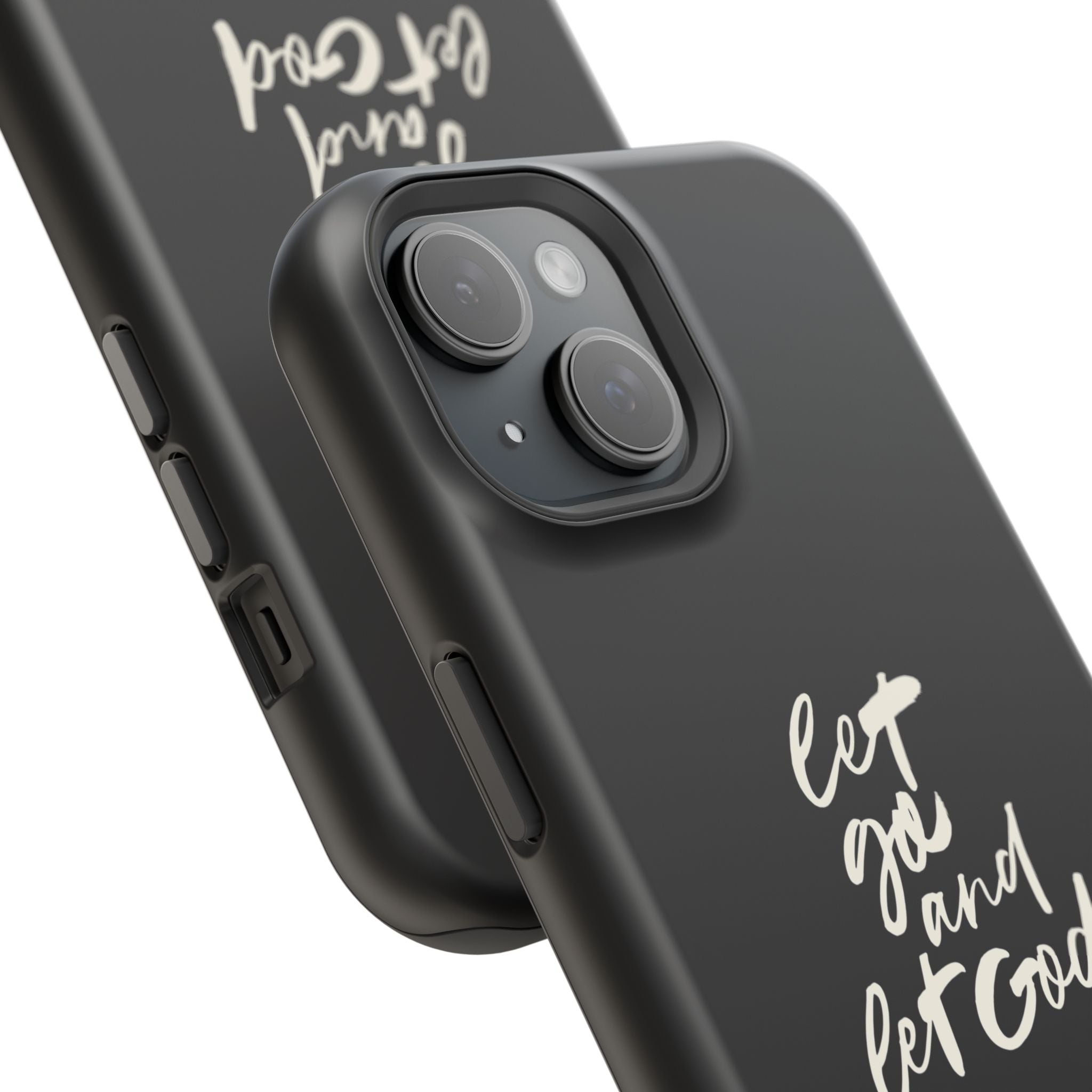 Let Go and Let God Black iPhone Case