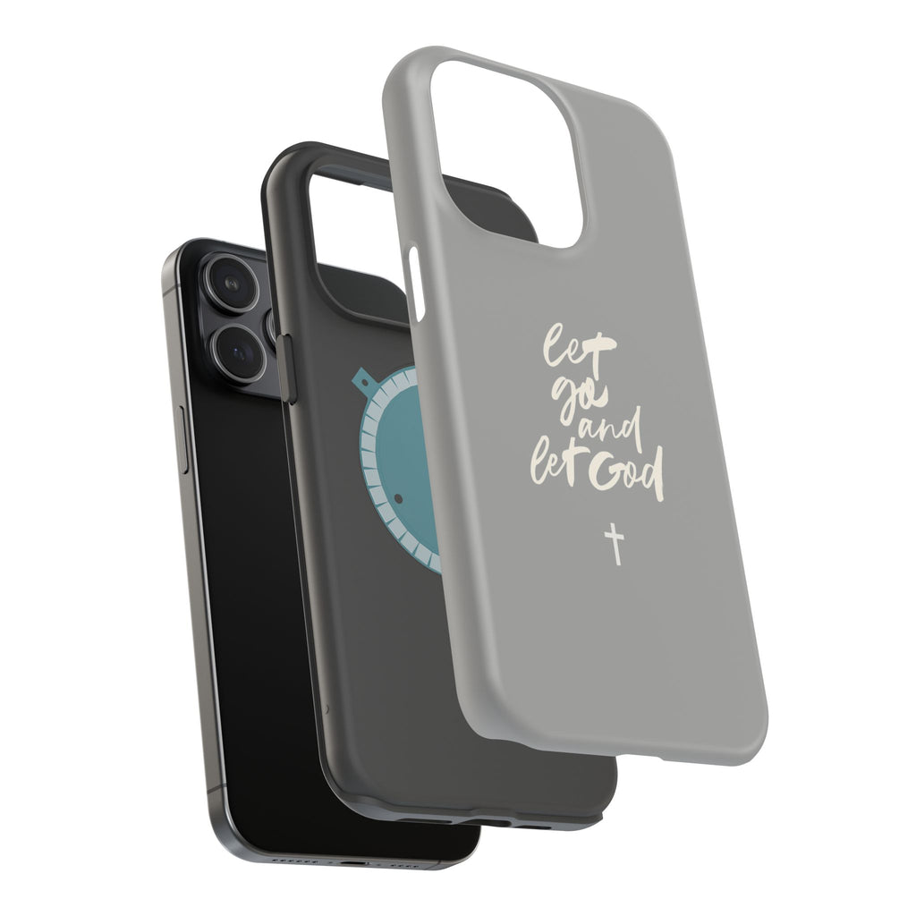 Let Go and Let God Grey iPhone Case