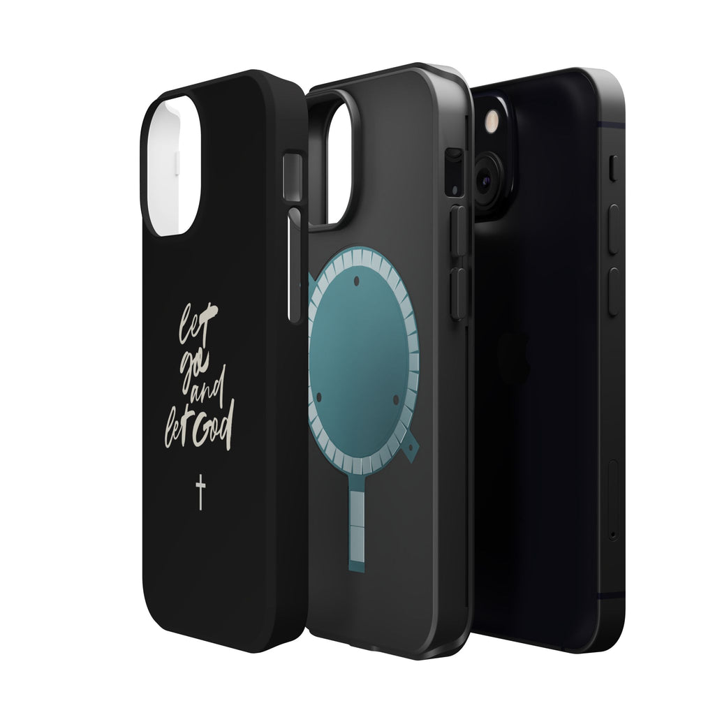 Let Go and Let God Black iPhone Case