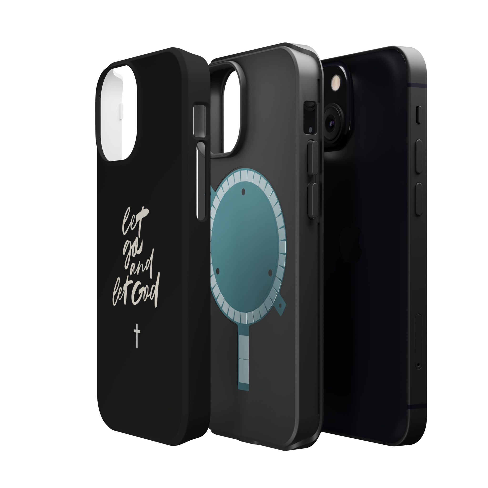 Let Go and Let God Black iPhone Case