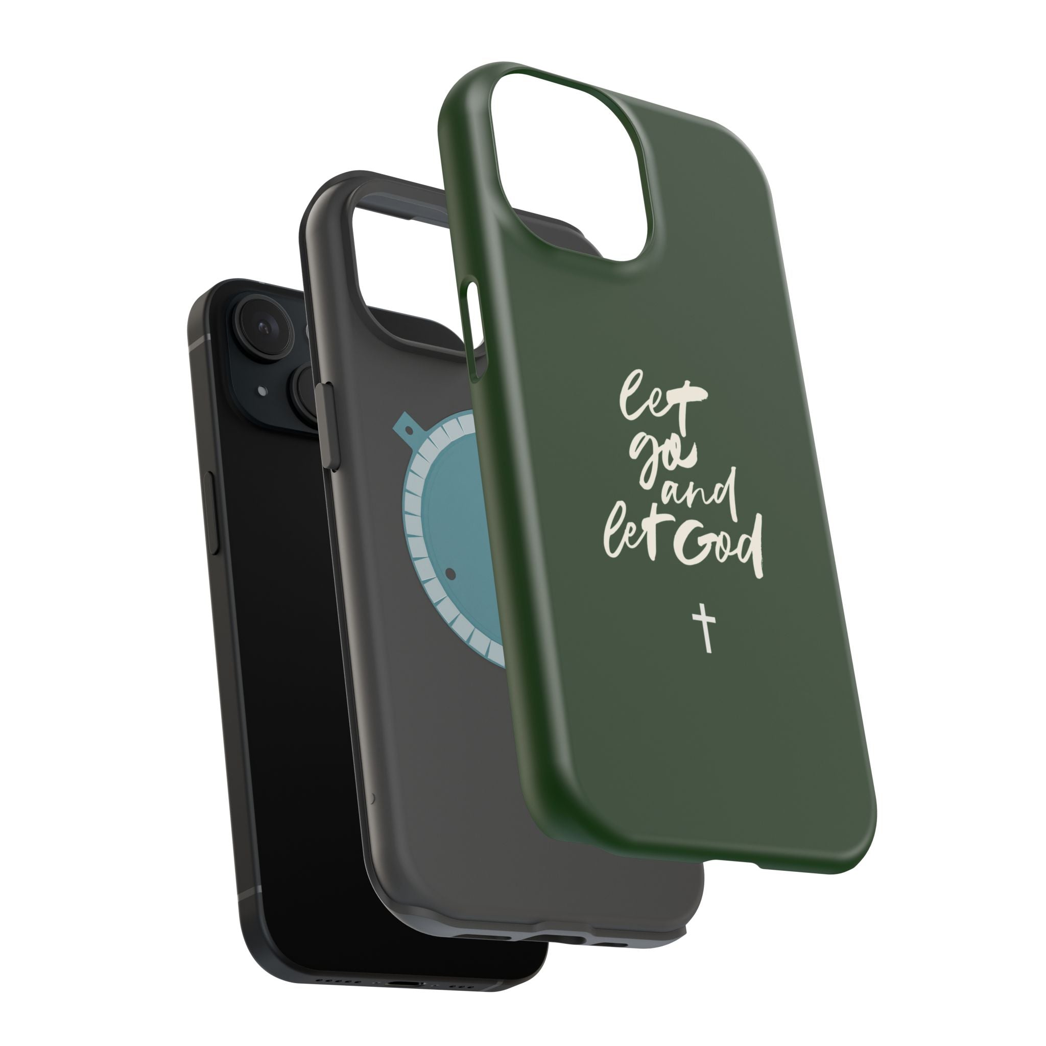 Let Go and let God Dark Green Case