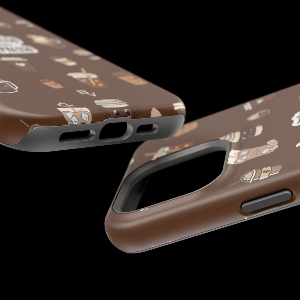 More Espresso Less Depresso Dark Brown iPhone Case