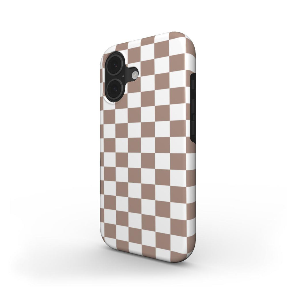 iPhone case with striped design on a white background