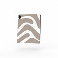 Beige IpAD CASE with wavy white pattern product image
