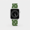 Polka Dot Olive Silicone Watch Band for Apple Watch