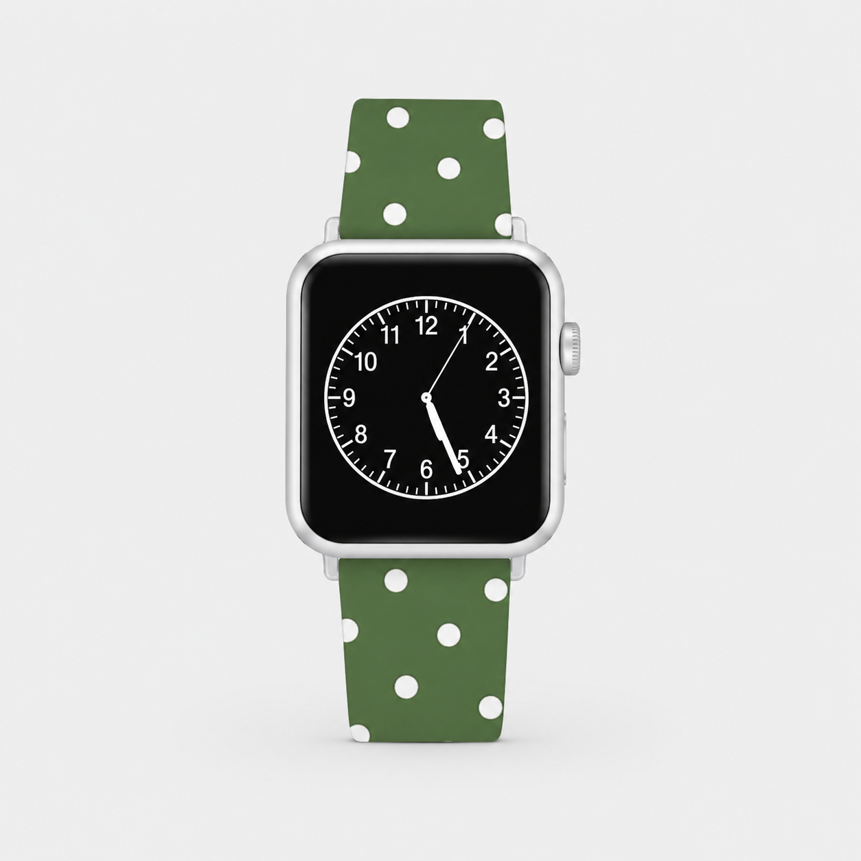 Polka Dot Olive Silicone Watch Band for Apple Watch
