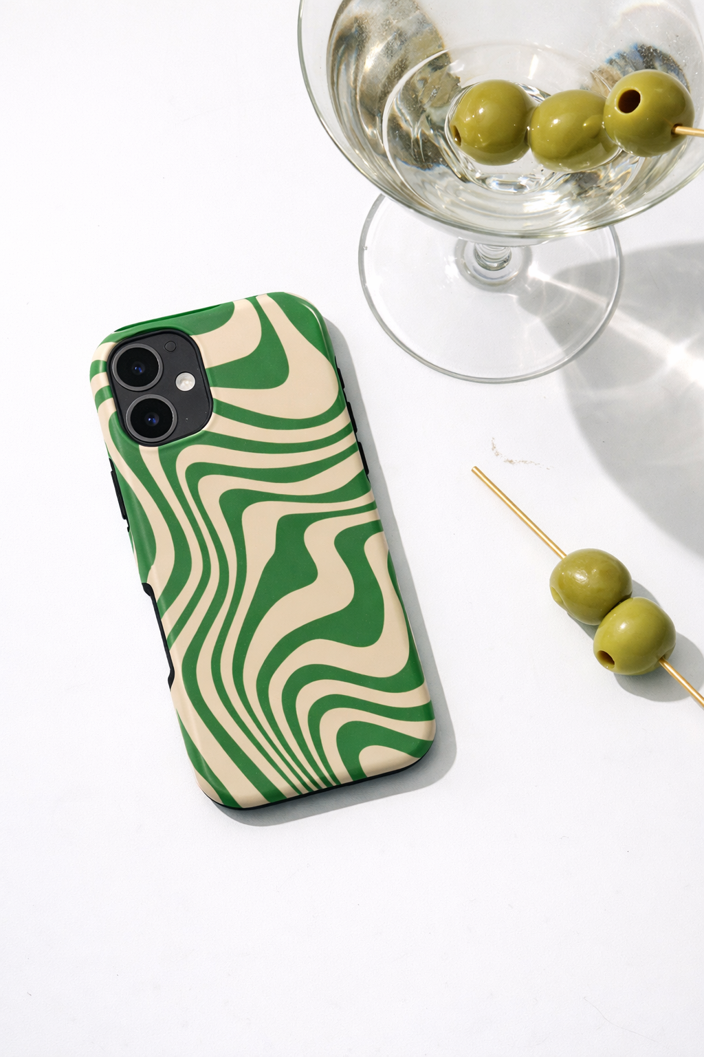 Matcha Cream Swirl iPhone Case